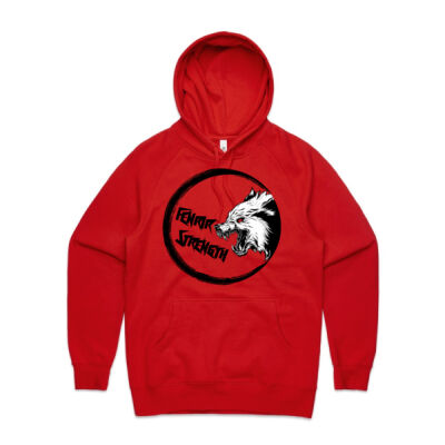 Fenrir Strength Hoodie Red Thumbnail